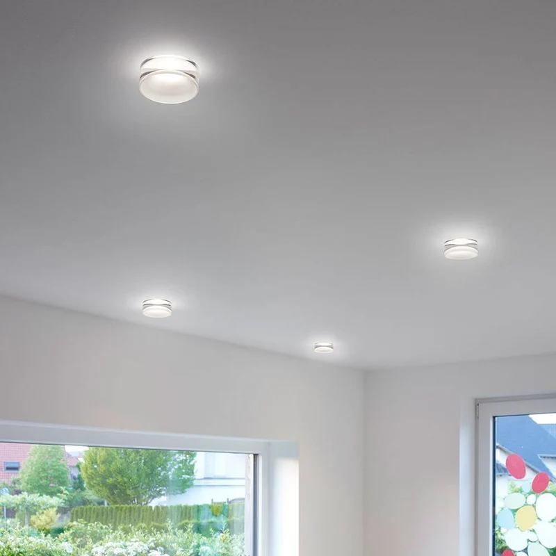 LED Decken-Einbauleuchte Ska Glas teilsatiniert