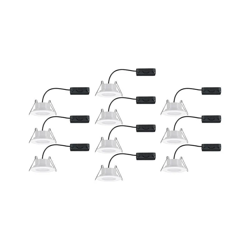 10er-Set LED Einbauleuchten Calla IP65 schwenkbar 4000K Weiß