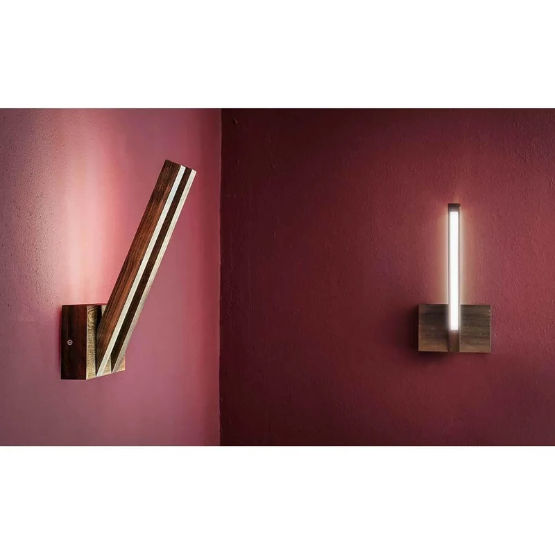 LED Wandlampe Linus 560lm Nuss