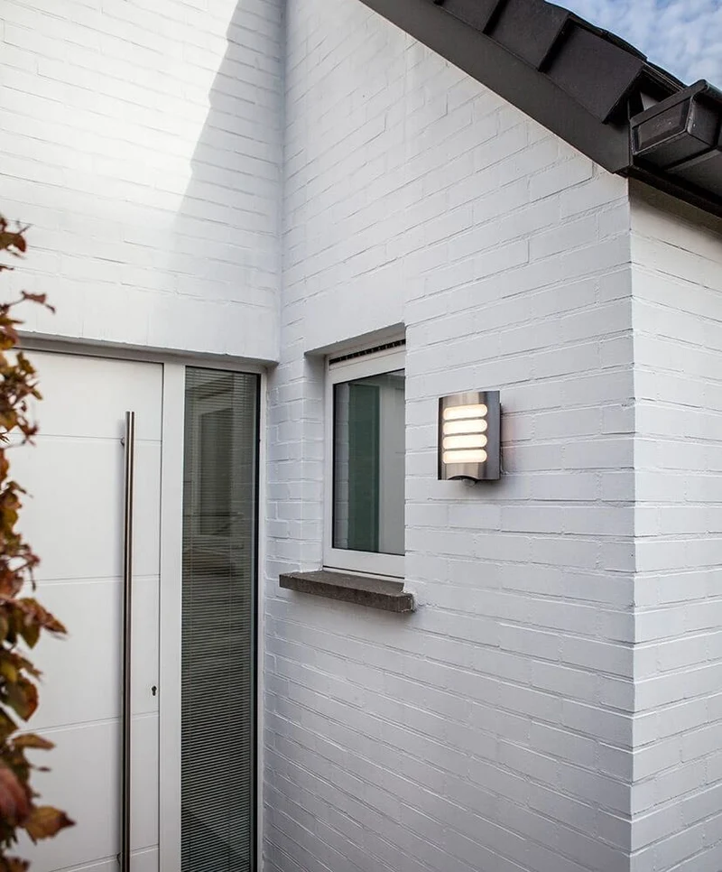 LED Außenwandleuchte Farell mit Sensor IP44 Edelstahl