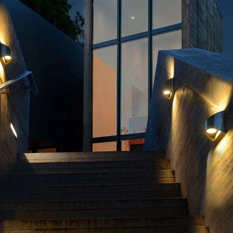 LED Außenwandleuchte Dodd IP54 Edelstahl