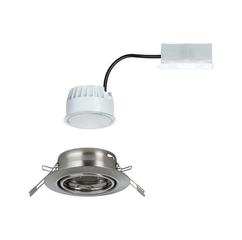 Einbaustrahler LED Base rund Eisen-Gebürstet