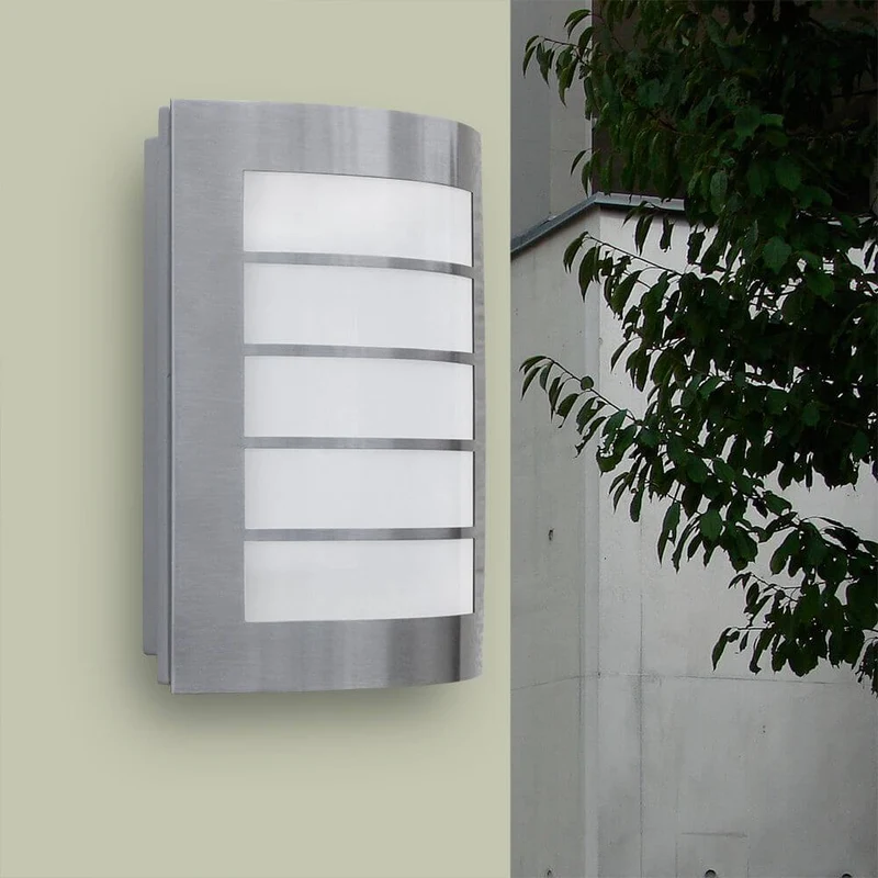LED Außen-Wandleuchte Slim IP44 Edelstahl