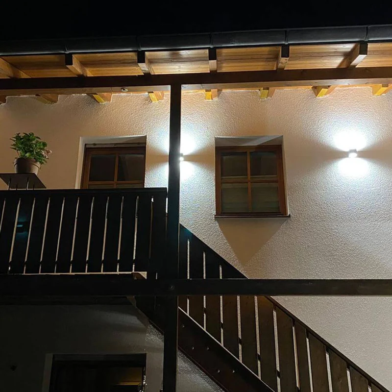LED Außen-Wandlampe Gemini IP44 Anthrazit
