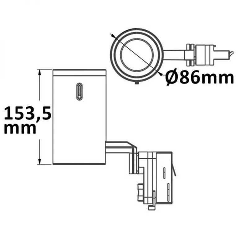 3-Phasen Strahler für Obst und Gemüse fokussierbar 35W 20°-60° Weiß
