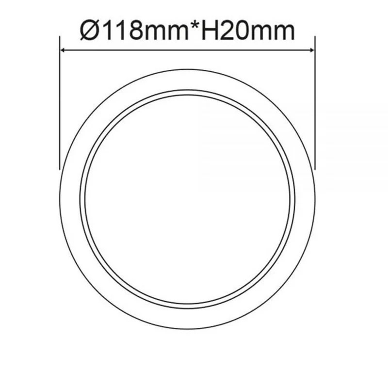 Einbau LED-Panel Ø 12cm Flex 8W Ausschnitt 5-10cm Warmweiß