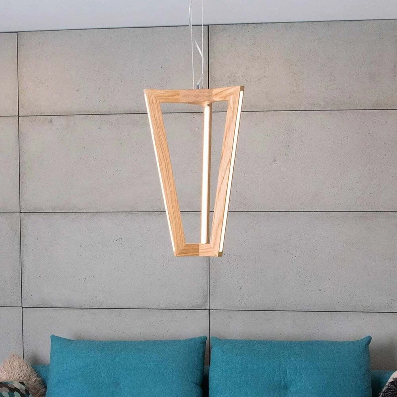LED Hängelampe Leif 4000lm Eiche-Geölt