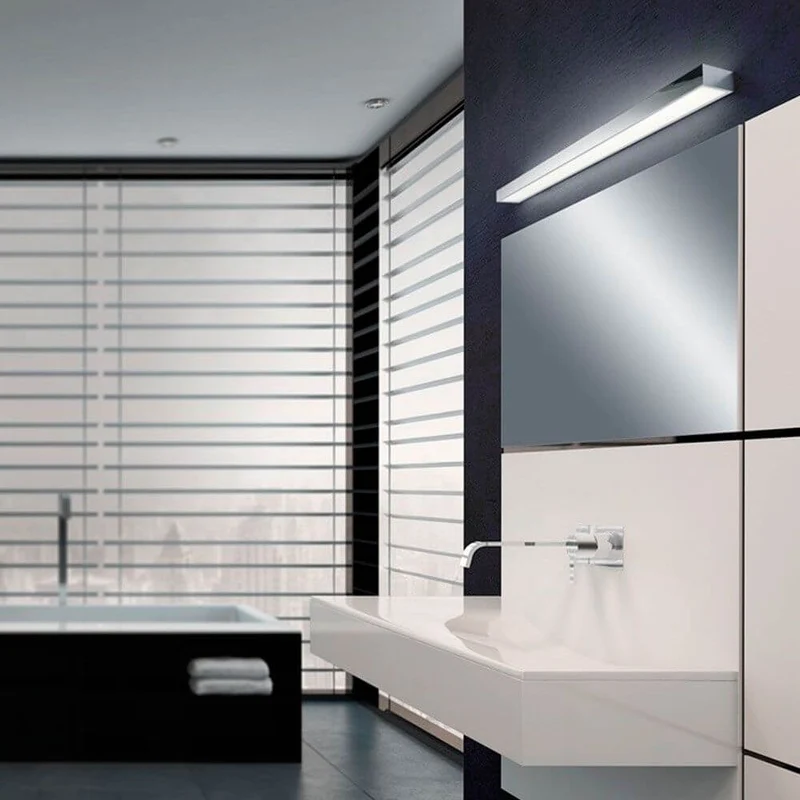 LED Wandleuchte Theia Lichtboard 120cm IP44 Chrom, Glas