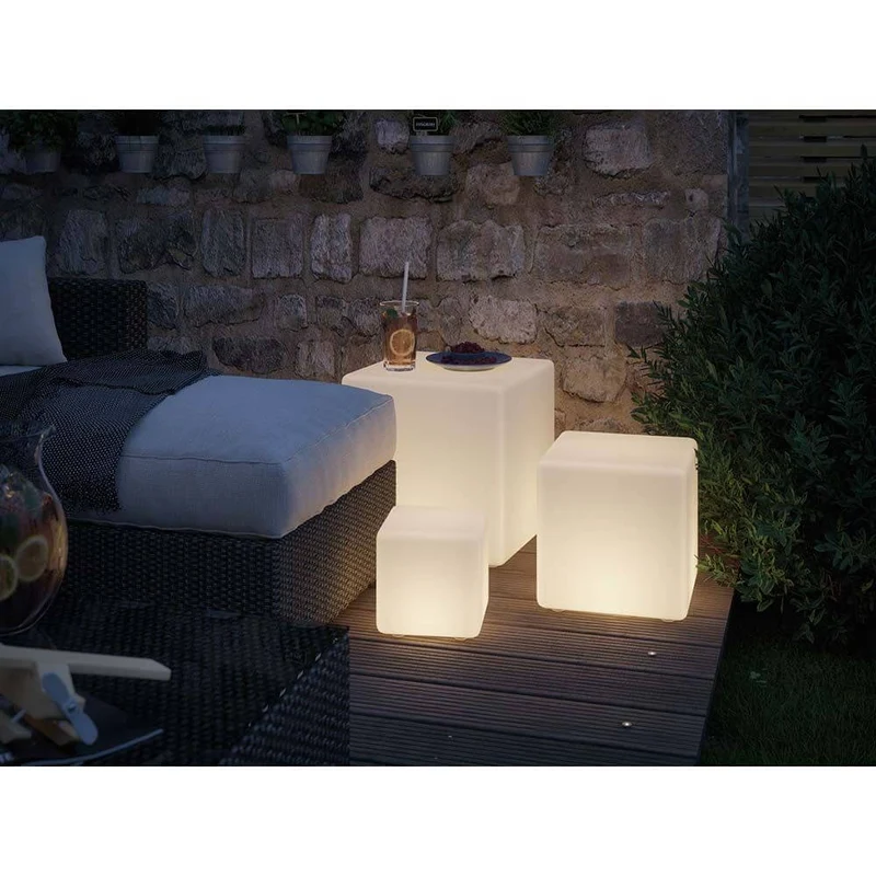 LED Plug & Shine Lichtobjekt Cube 20x20cm IP67 24V 3000K 235lm