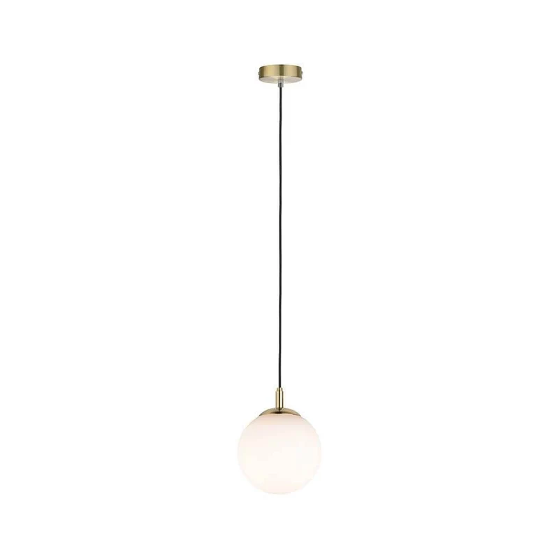 Neordic Menja Pendell max1x20W E27 Weiß Messing gebürstet