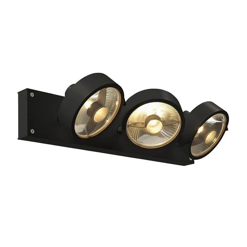 KALU 3 QPAR111 Wand- und Deckenleuchte schwarz max. 75W