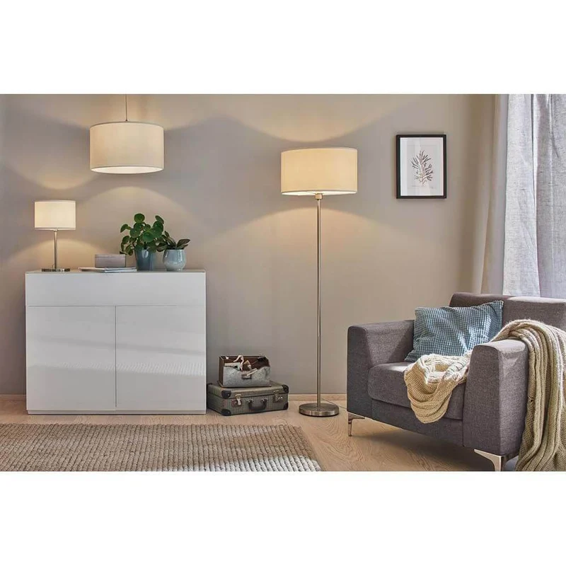 Tessa Stehleuchte max.1x60W E27 Creme Stoff