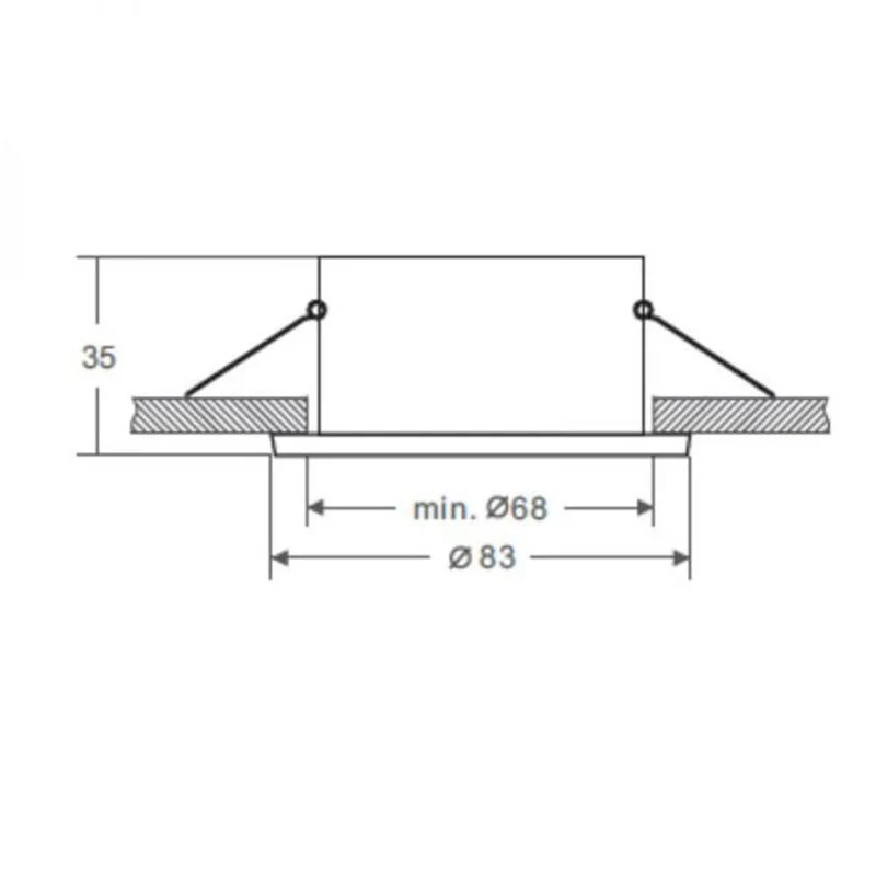 Einbaustrahler Sys-68 für GU10-Fassung IP65