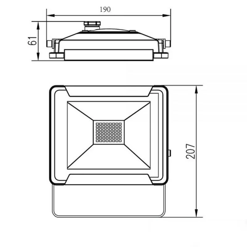 LED Fluter Warmweiß 30W 2400lm , IP65 Schwarz