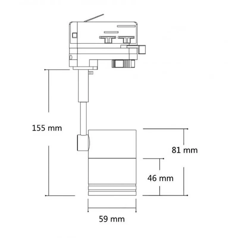 3-Phasen Strahler GU10 dreh- & schwenkbar Schwarz
