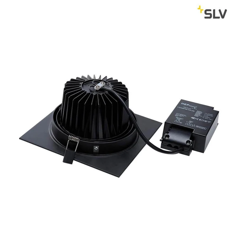 New Tria LED Downlight Square Set Schwarz 25W 30° 2700K