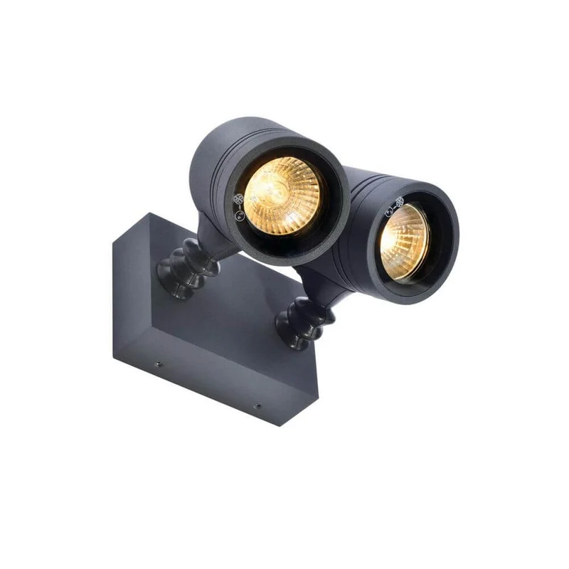 NEW MYRA WALL Spot Wandleuchte Silbergrau 2xGU10 max. 2x50W IP55