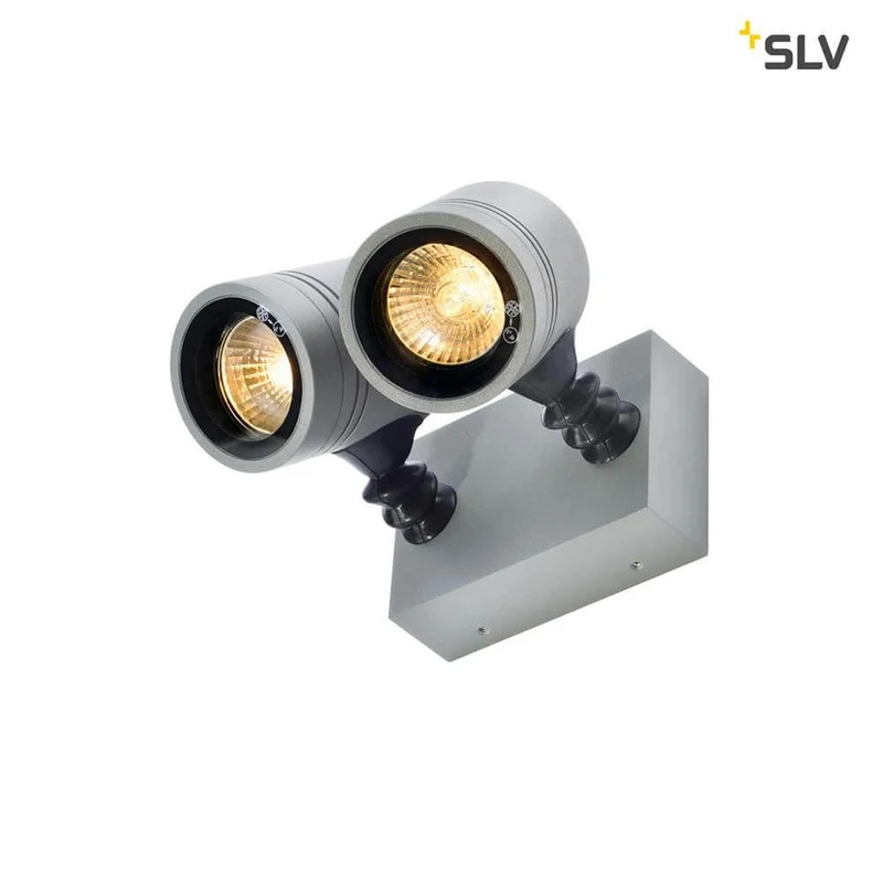 NEW MYRA WALL Spot Wandleuchte Silbergrau 2xGU10 max. 2x50W IP55