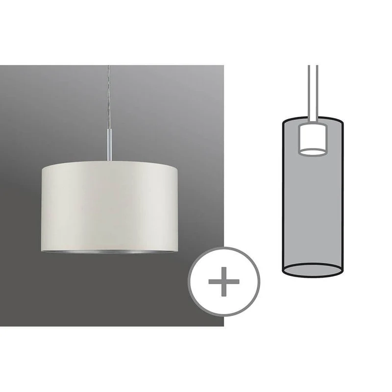 DecoSystems Stoffschirm Tessa Creme max. 50W Ø 25cm