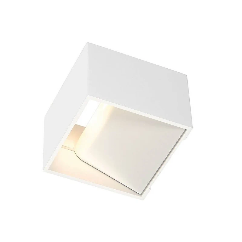 LOGS IN Wandleuchte eckig weiß 5W LED 3000K