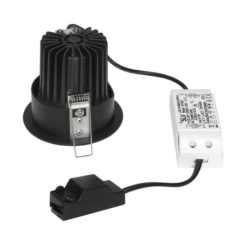 H-Light Round Hole Schwarz 12W 20° 2700K
