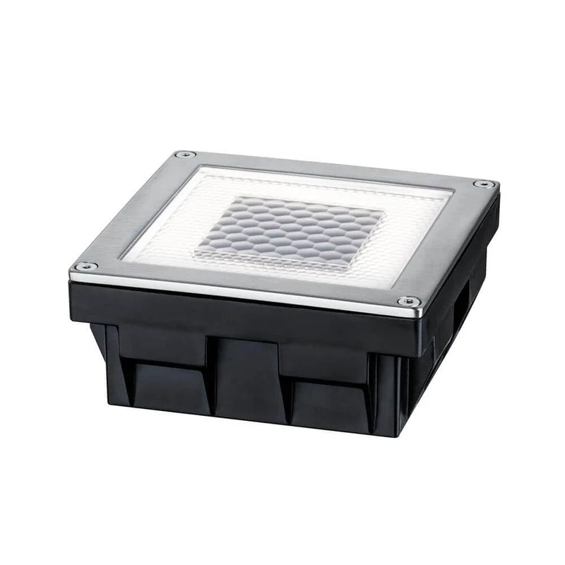 LED Solar Bodeneinbauleuchte Cube IP67 Edelstahl