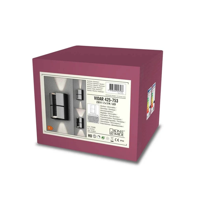 Vidar LED Wandleuchte Silber
