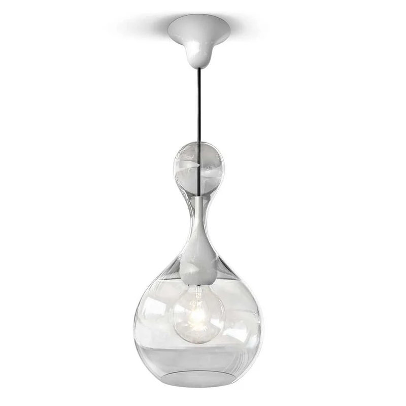 Blubb Glas-Pendellampe Mundgeblasen