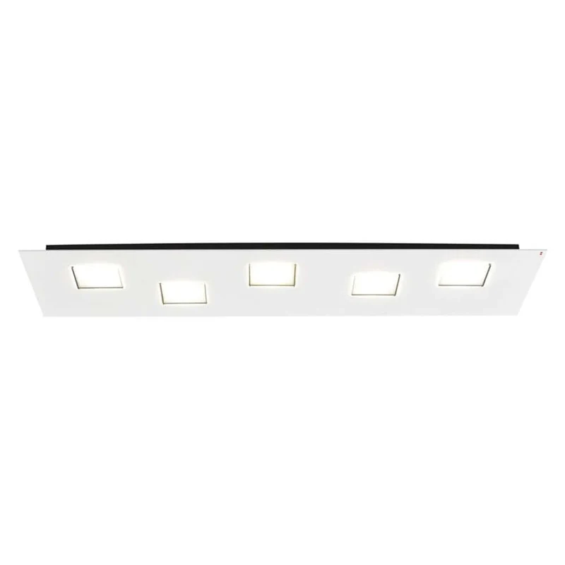 Fabbian Quarter LED-Deckenleuchte rechteckig 5-flammig