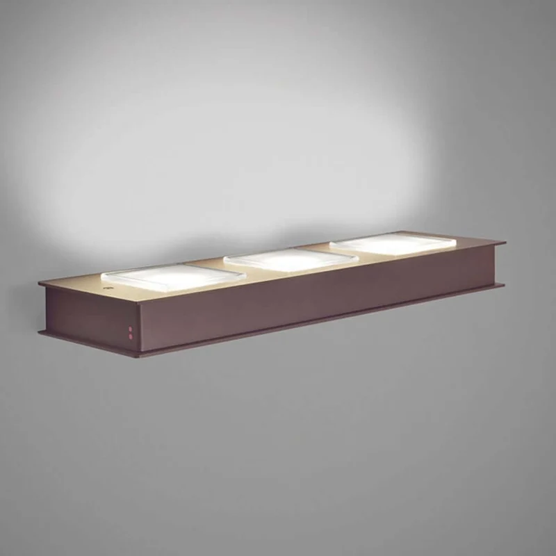 Fabbian Quarter LED-Wandleuchte rechteckig 3-flammig