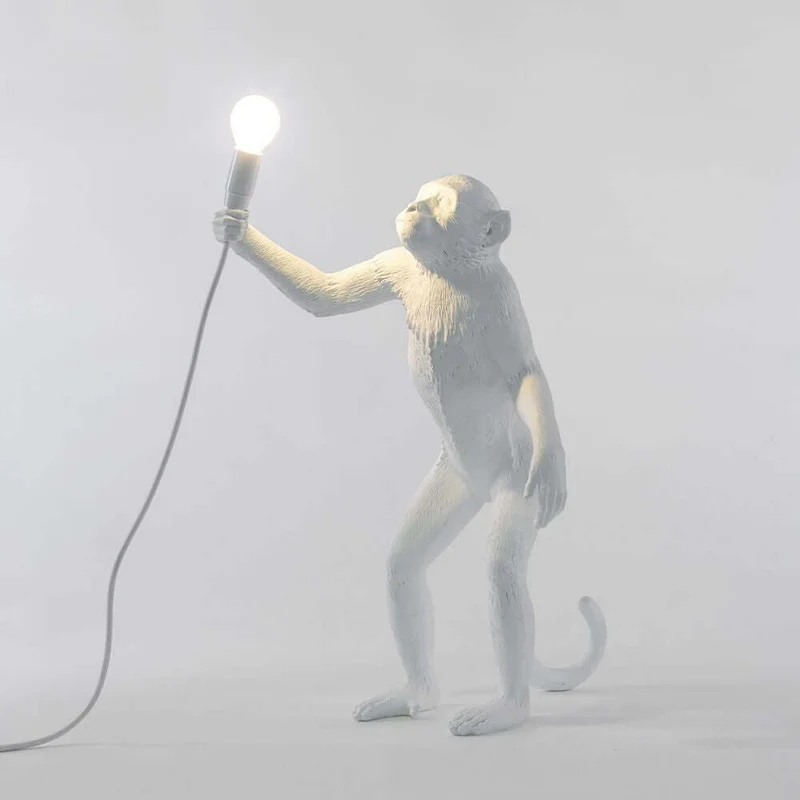 Seletti Monkey Tischlampe stehend Weiß