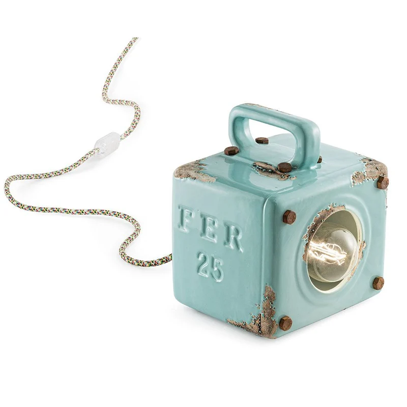 Ferroluce Industrial Retro-Tischleuchte mit Schalter
