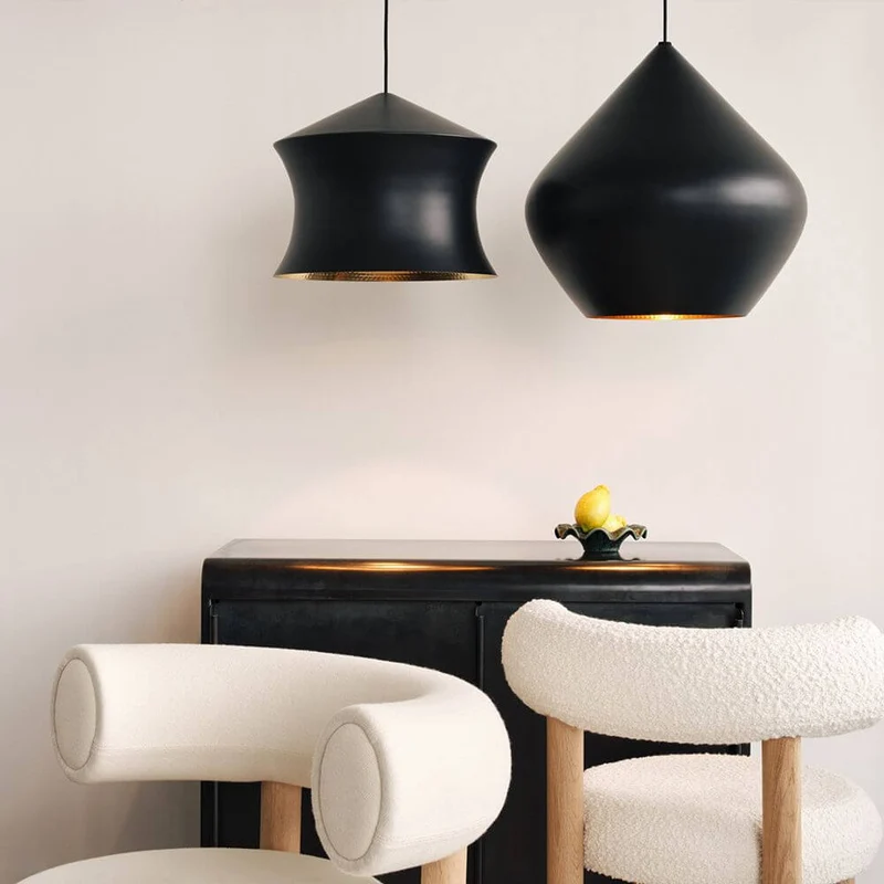 Tom Dixon Beat Waist LED Pendelleuchte Schwarz, Goldfarben