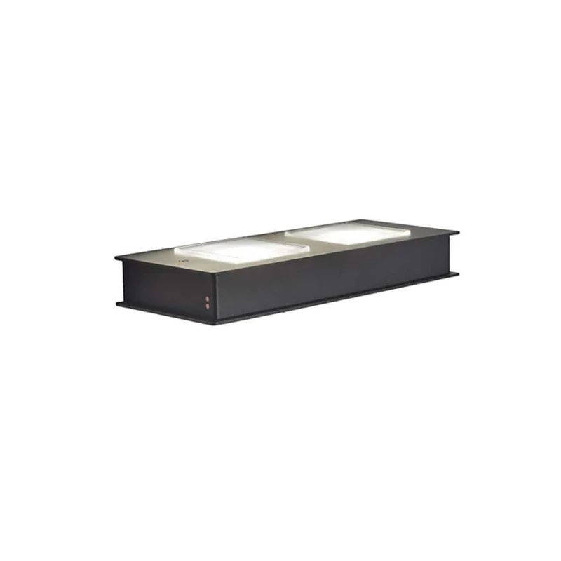 Fabbian Quarter LED-Wandleuchte rechteckig 2-flammig