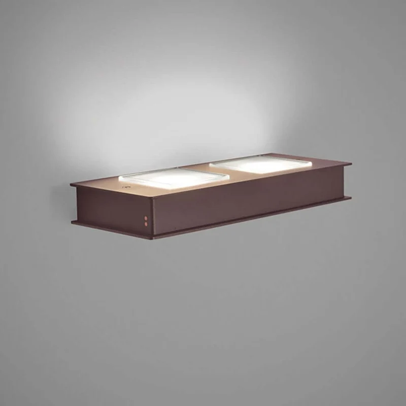Fabbian Quarter LED-Wandleuchte rechteckig 2-flammig