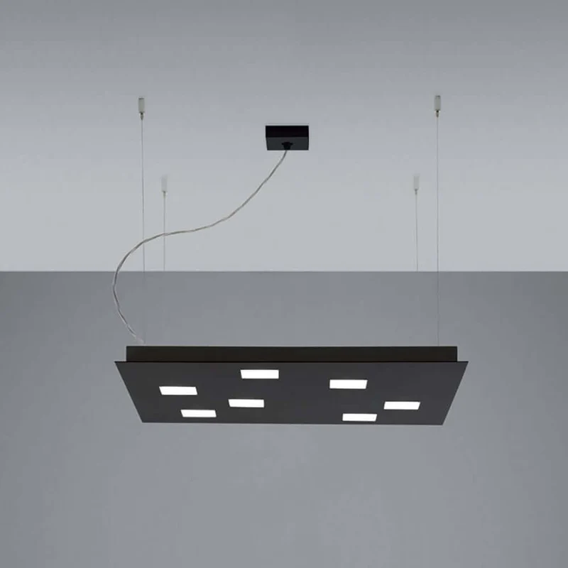 Fabbian Quarter LED-Pendelleuchte quadratisch