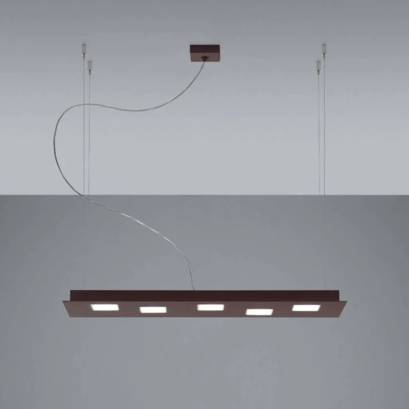 Fabbian Quarter LED-Pendelleuchte rechteckig