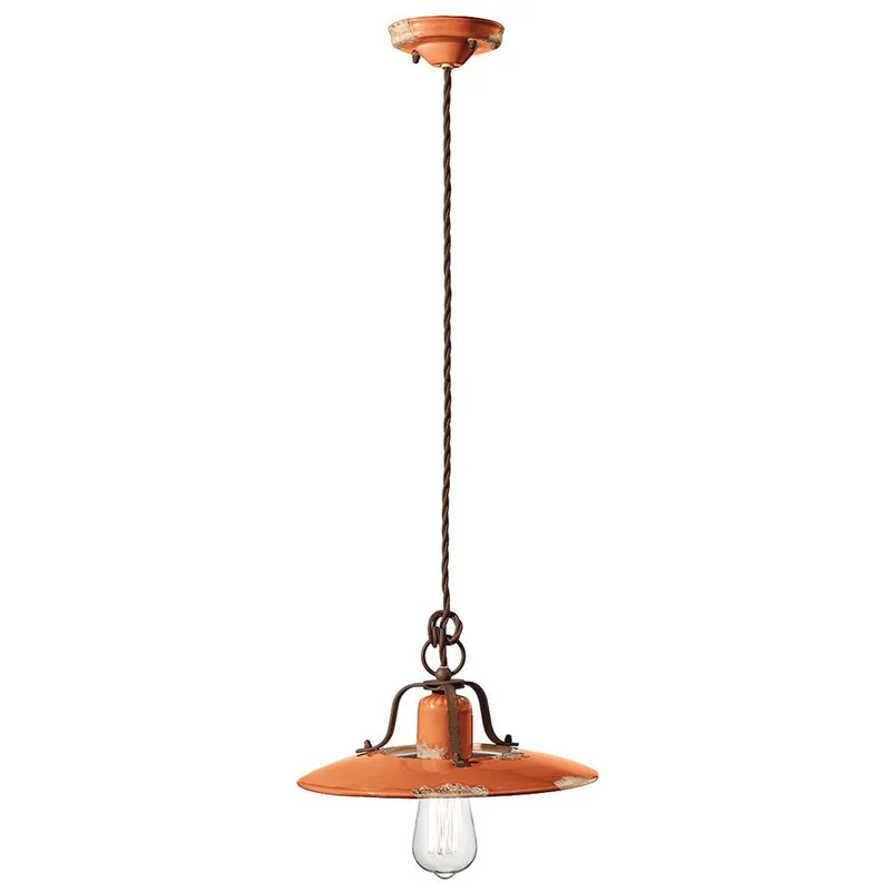 Ferroluce Country Keramik-Hängeleuchte Ø 30cm
