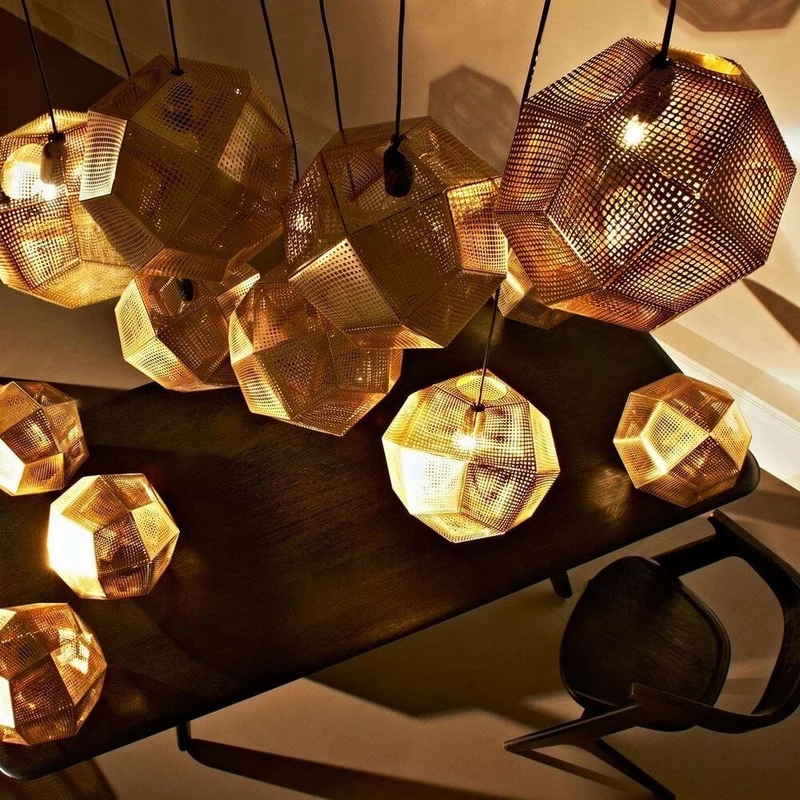 Tom Dixon Etch Metall Hängeleuchte Effektlicht