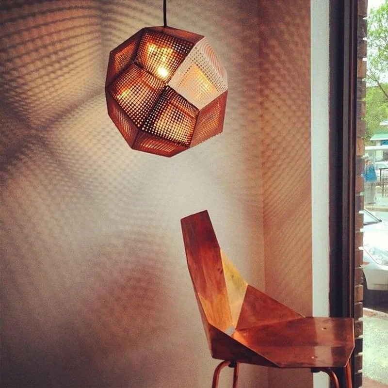 Tom Dixon Etch Metall Hängeleuchte Effektlicht