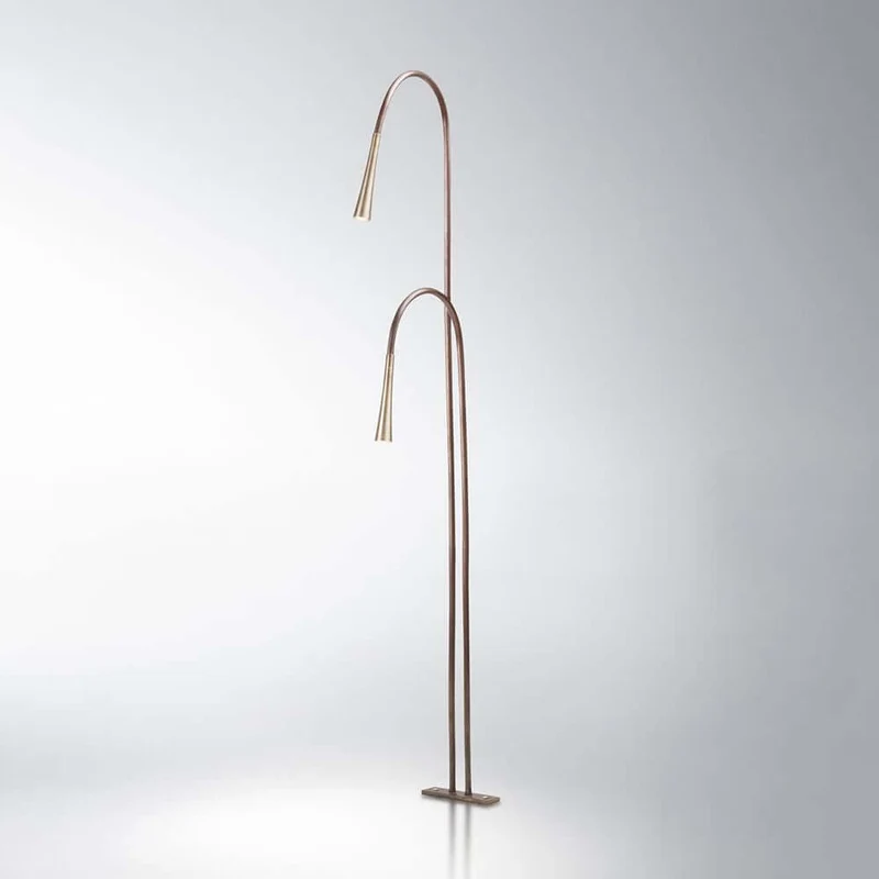 Fabbian Giunco LED-Stehleuchte Canne 2-flammig