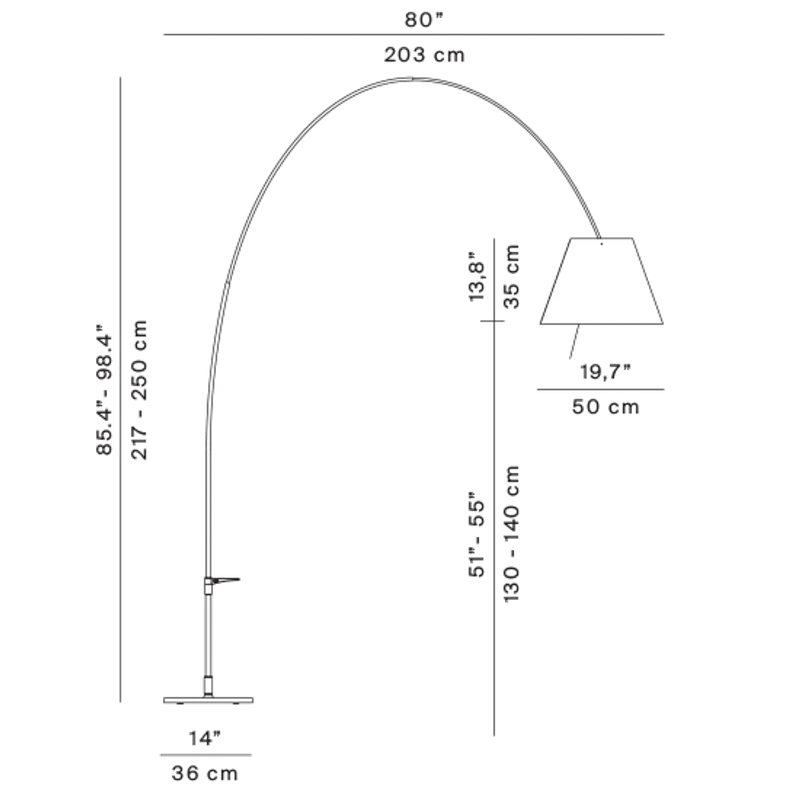 Luceplan Lady Costanza Stehleuchte 250cm