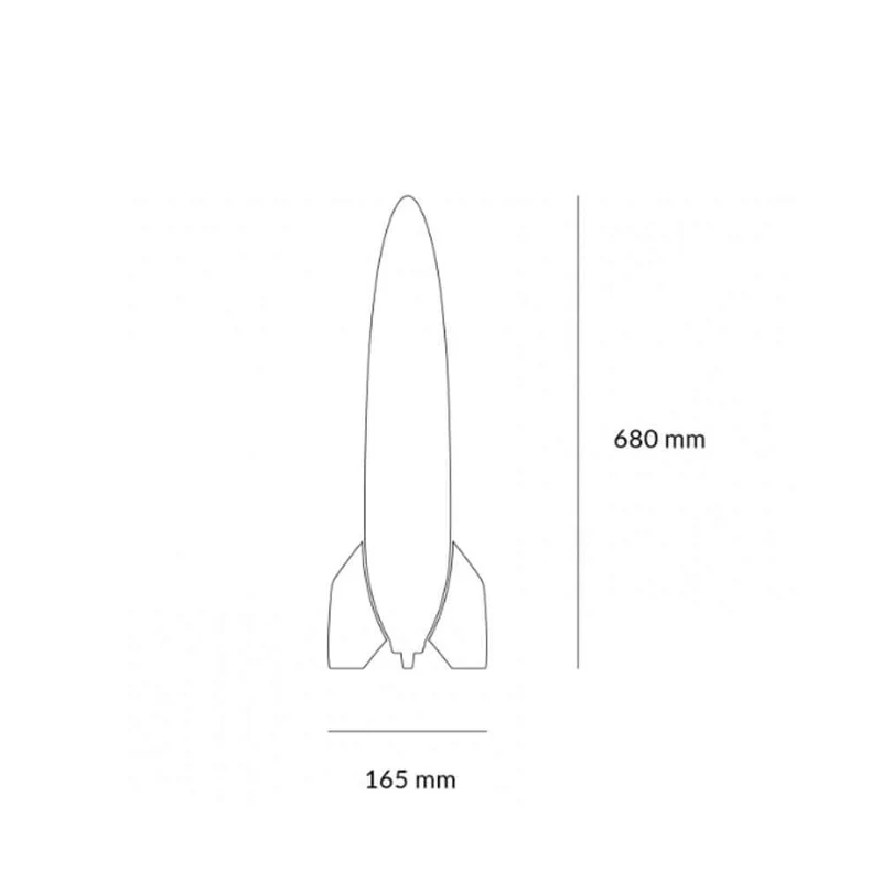 V-2 Schneider Rakete Tischleuchte