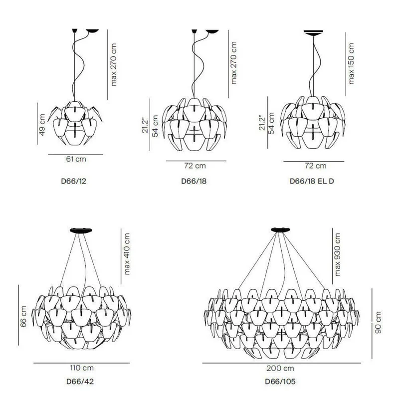 Luceplan Hängeleuchte Hope Ø 61cm transparent