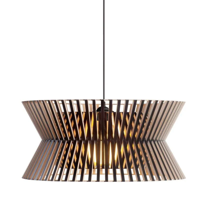 Pendelleuchte Kontro 6000 aus Holz Ø 45cm