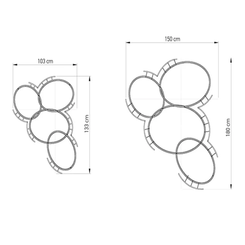 DCWéditions Broche LED Kronleuchter Messing-natur