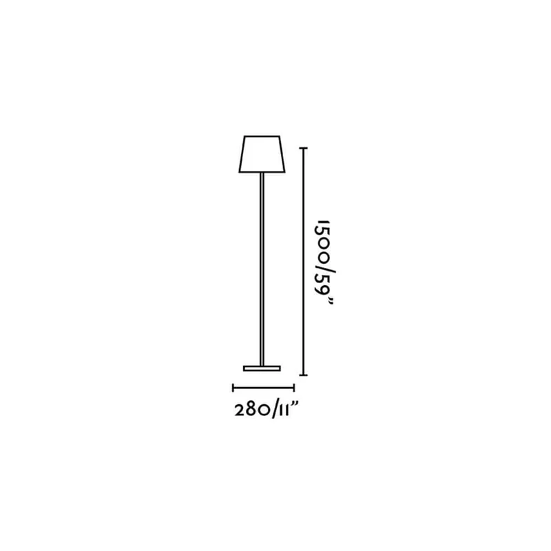 Toc Outdoor Stehlampe 150cm mit USB IP54 Weiß