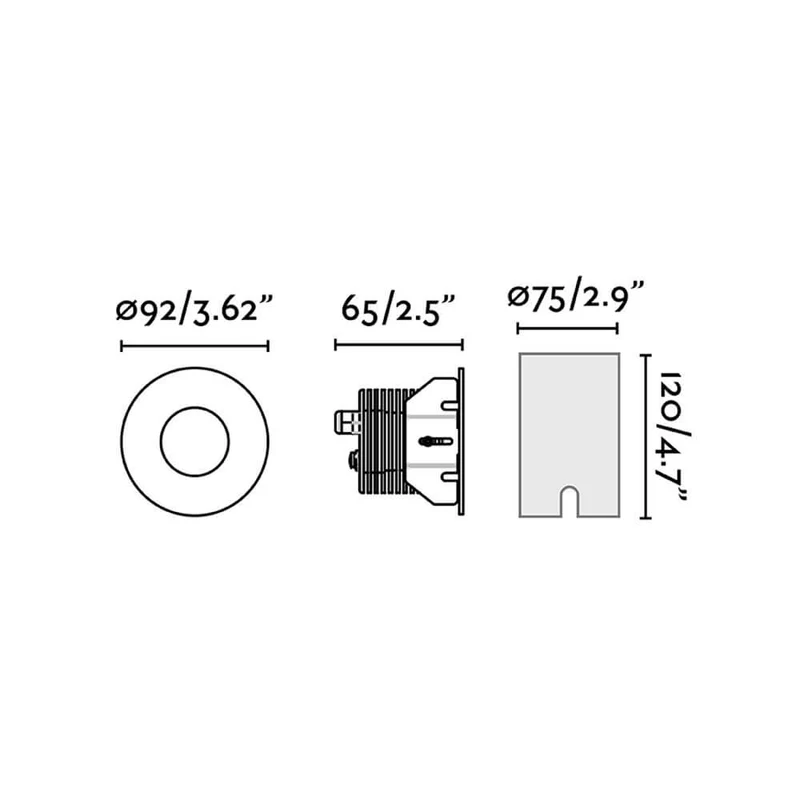 Grund Edelstahl LED Bodeneinbaustrahler 13W IP67 Schwarz