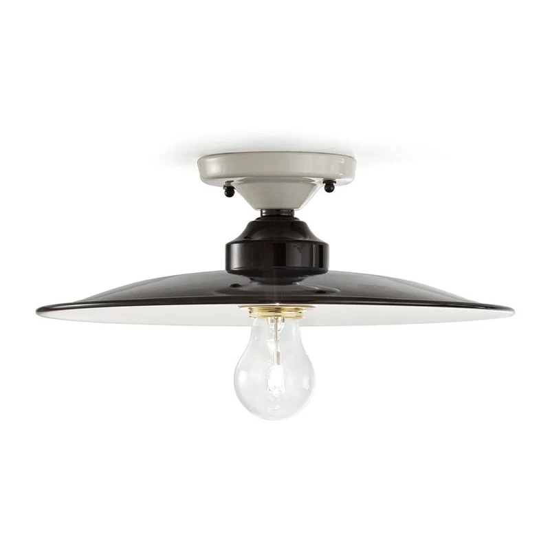 Ferroluce B&W Deckenleuchte Ø 35cm