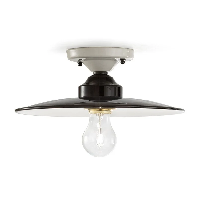 Ferroluce B&W Deckenleuchte 25cm